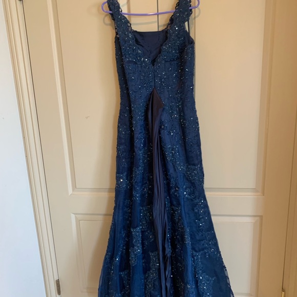 Jovani evening gown navy blue - Picture 3 of 7